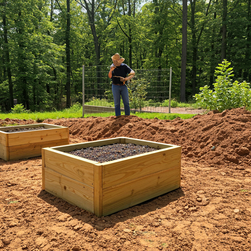 New garden bed installation