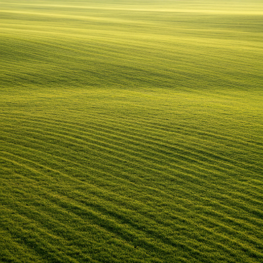 Large expansive lawn with perfect lines