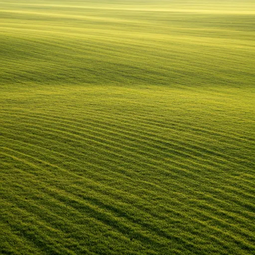Close up of a professional mower cutting thick green grass