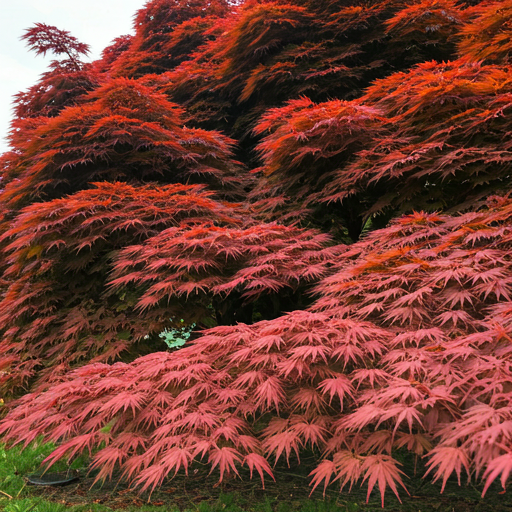 Carefully pruned ornamental tree in a manicured garden